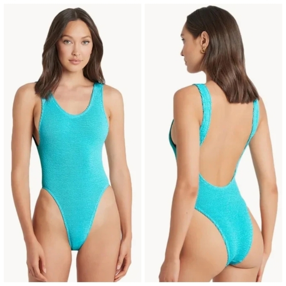 New Bond Eye Eco Maxam Blue Teal One Piece Swimsuit One Size NWOT